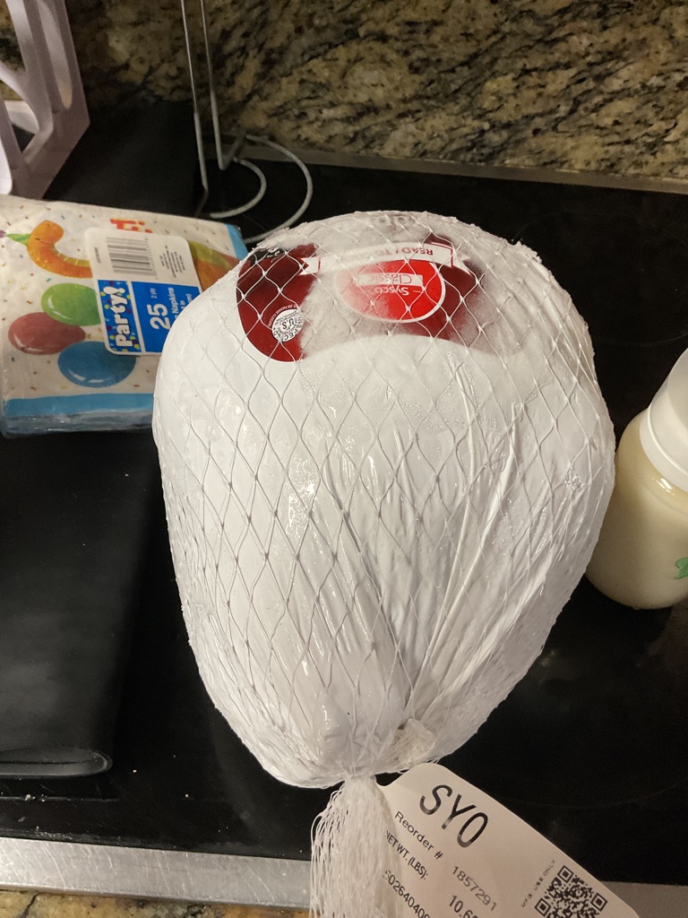 Free Whole frozen turkey