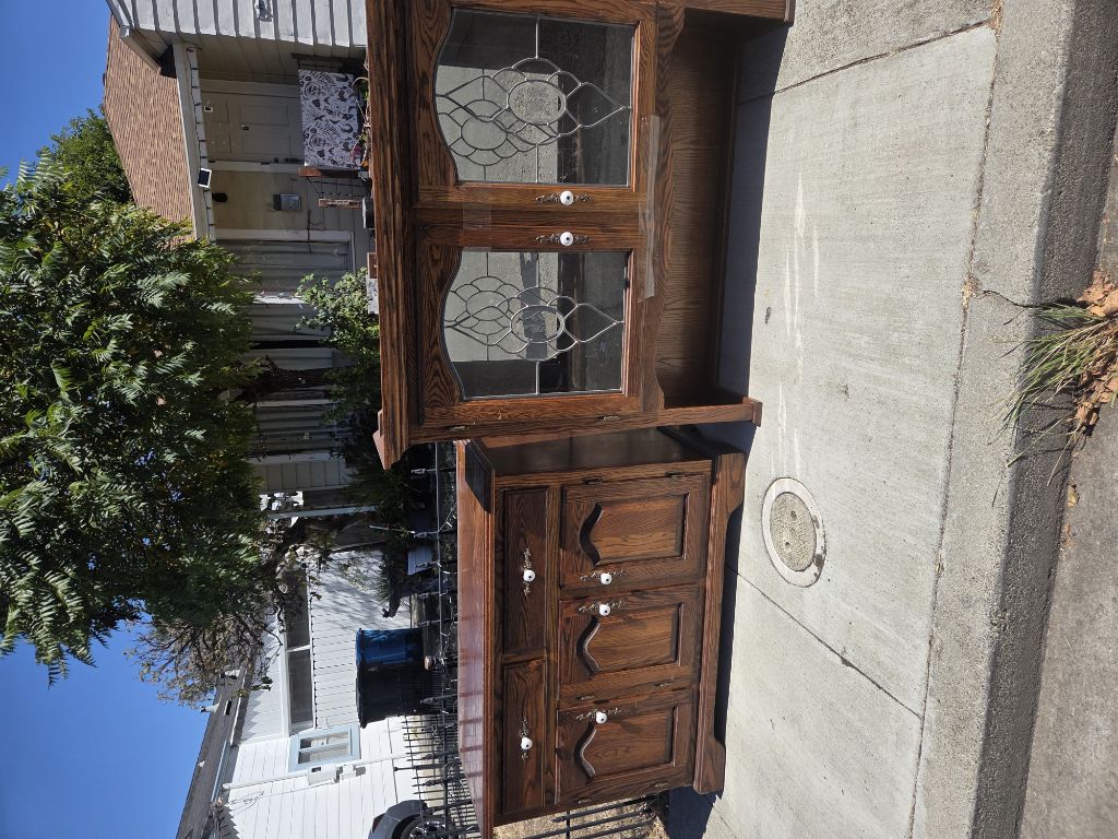Free vintage hutch No holds In front of 10 Halliday st No messages