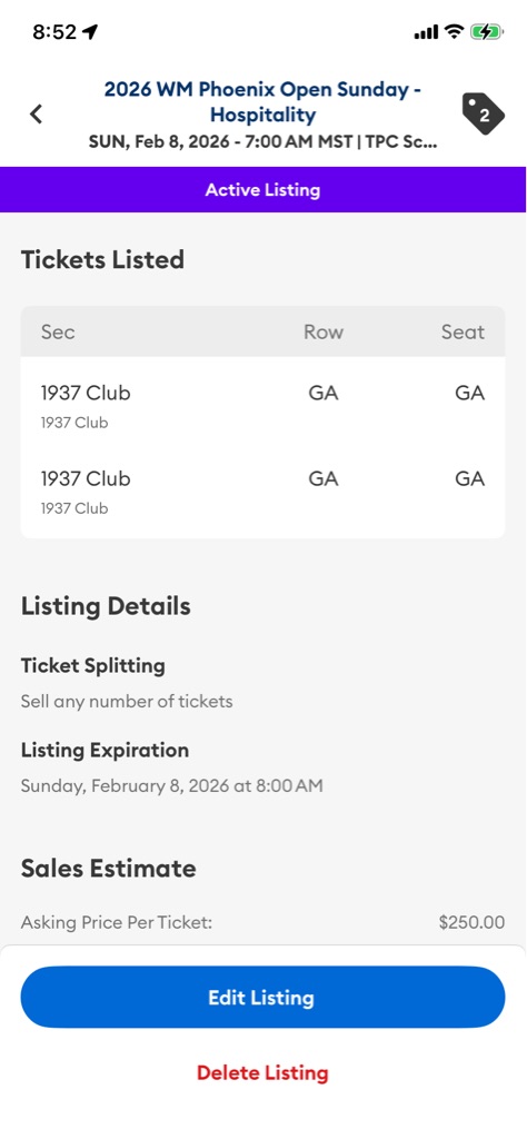 Free WM Phoenix Open 1937 Club tickets