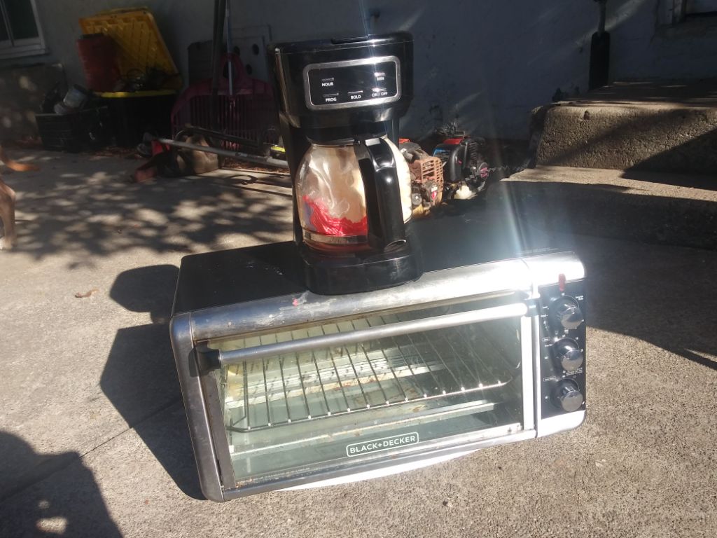 Free Toaster oven and coffee maker with filters