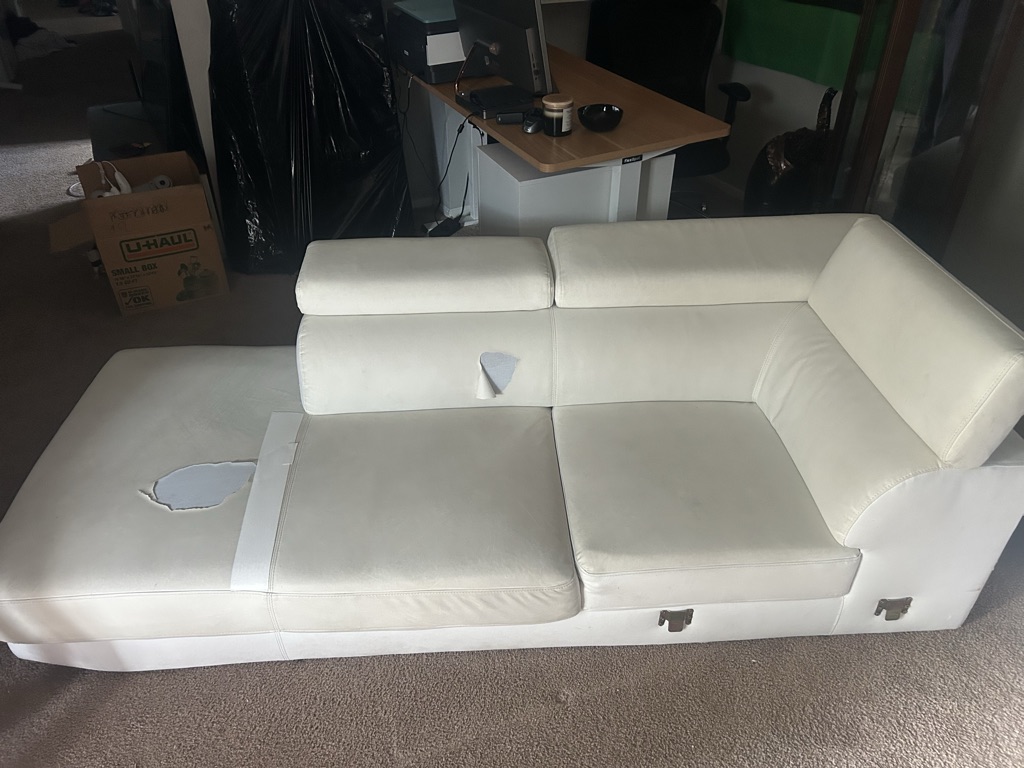 Free white couch sectional