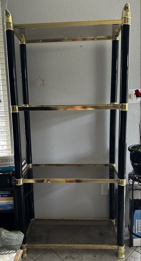 Free 4-Tier Etagere, Black/Gold