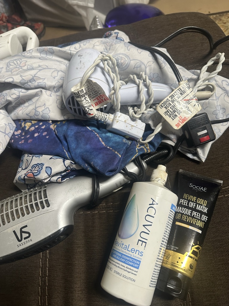 Free blow dryers and pillow cases