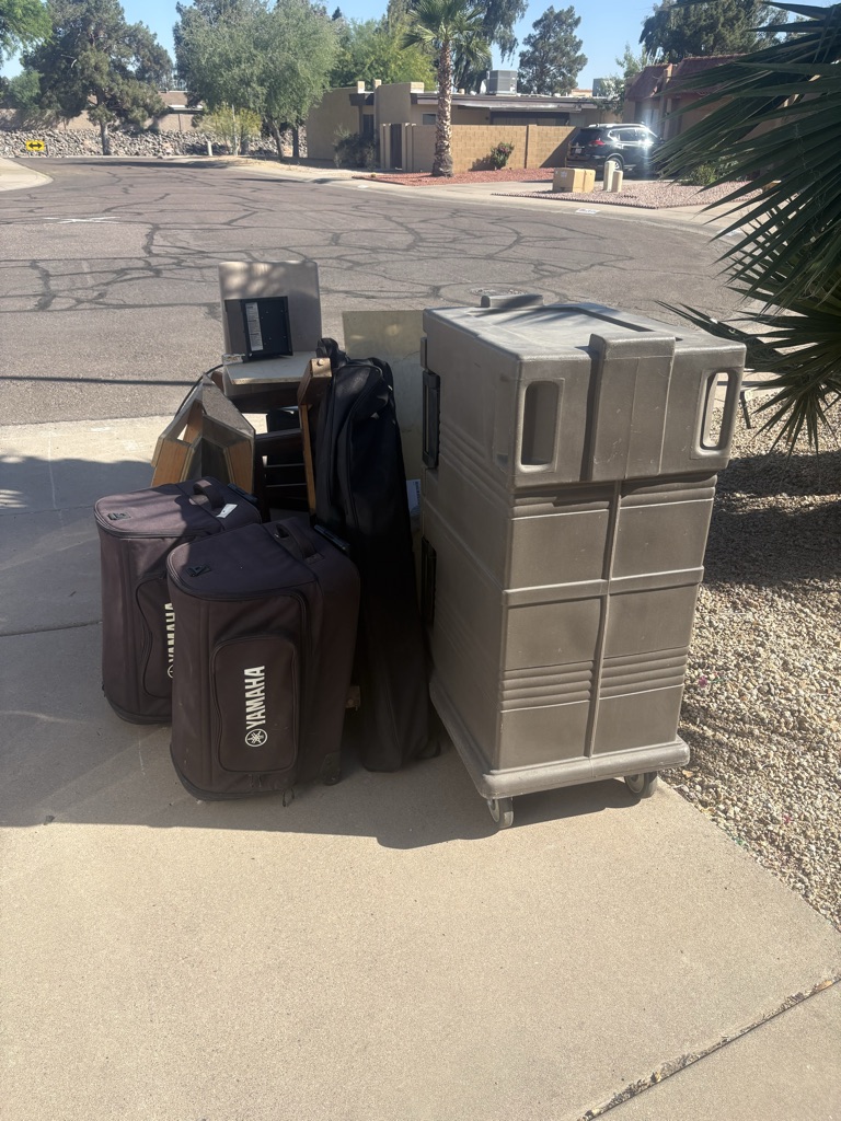 Free End tables coffee table Yamaha speakers with stands and other stuff