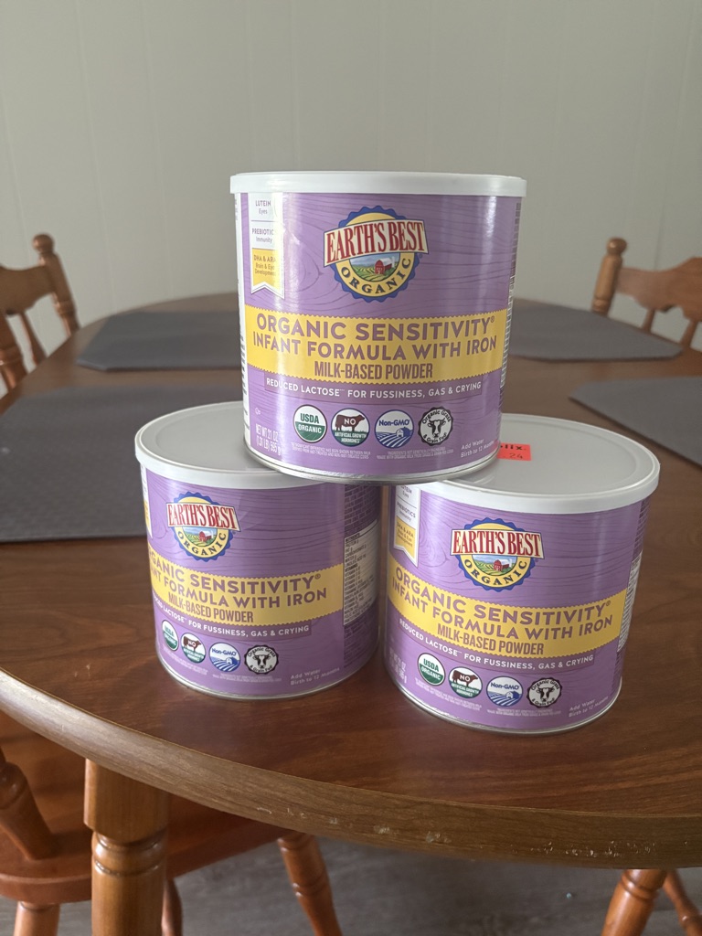 Free cans of organic milk