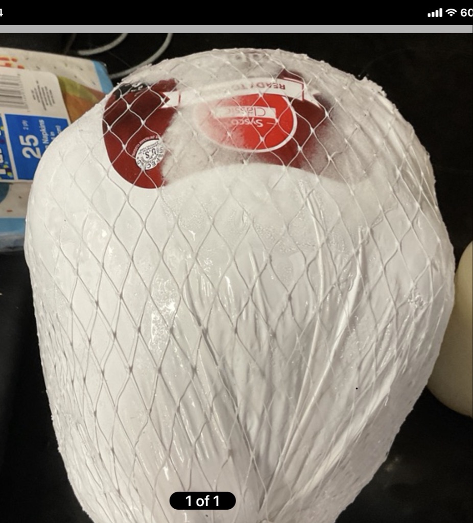 Free Whole frozen turkey