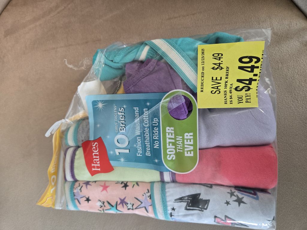 Free Girls underware size 10