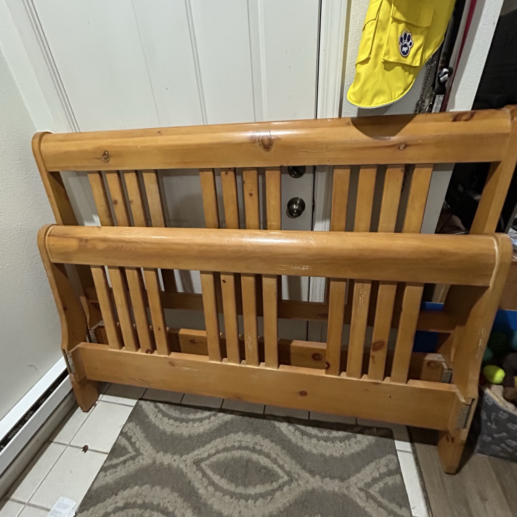 Free queen headboard and footboard with side rails
