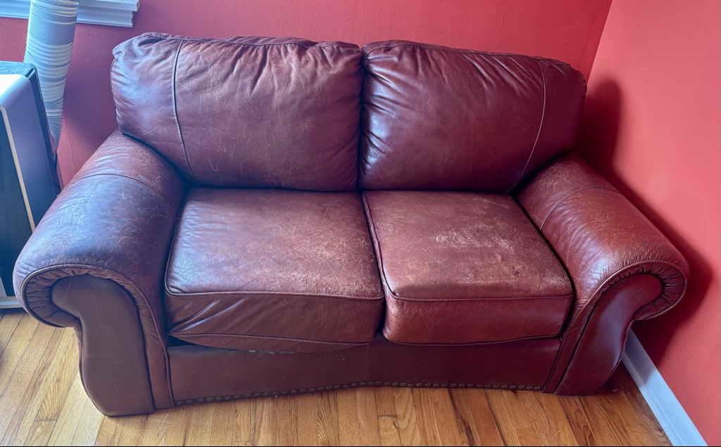 Free - Leather Couch/Loveseat