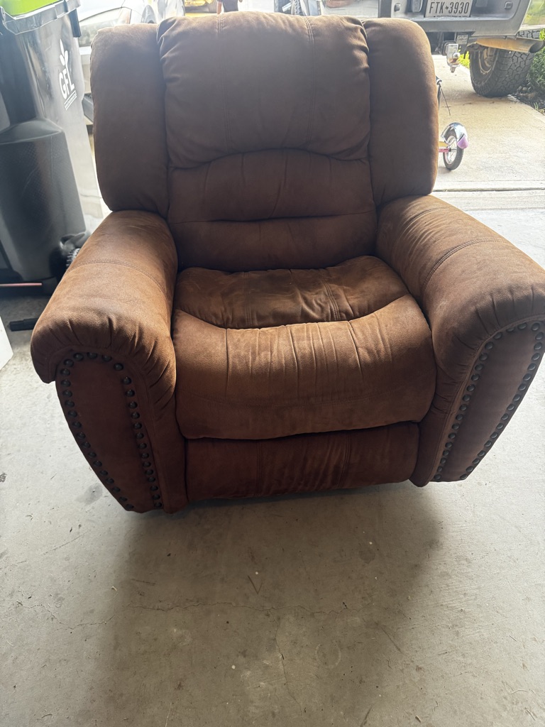 Free Nice recliner and cabinet