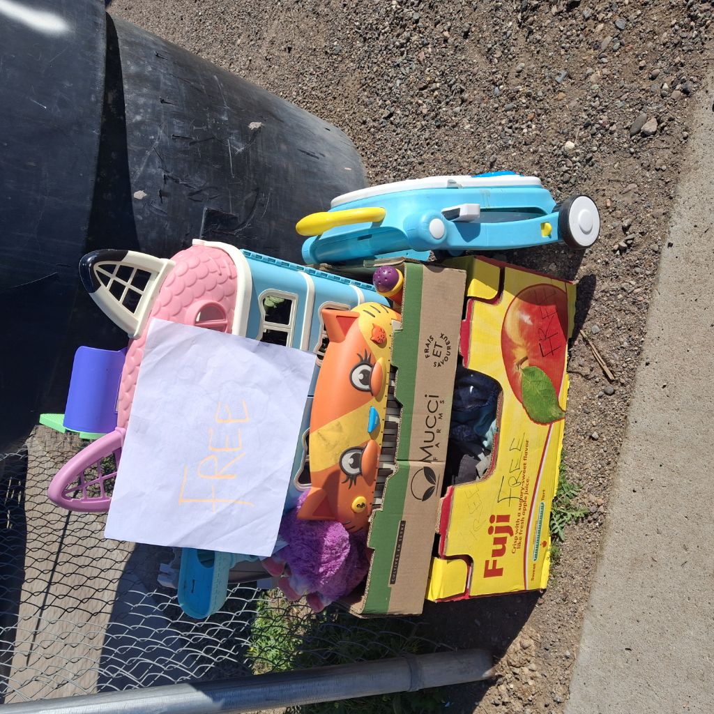 Free adult clothes and toys