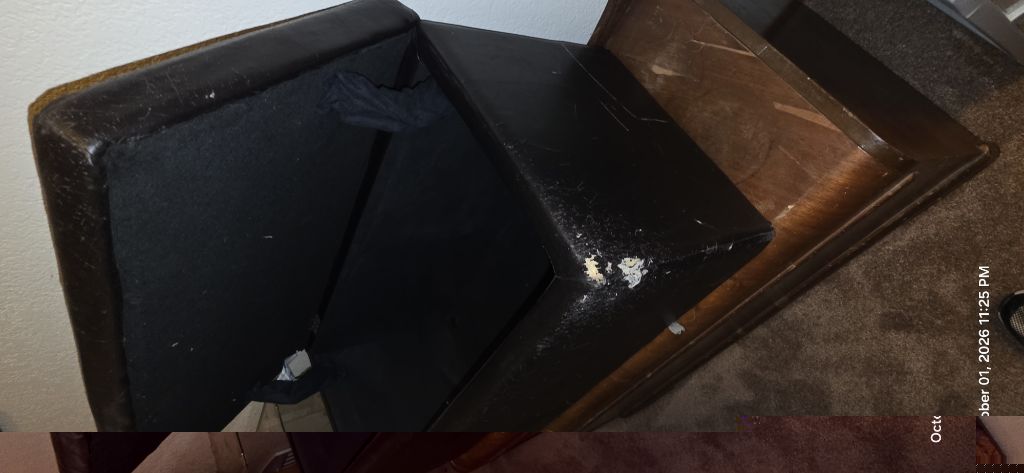 Free Large Black Storage Ottoman