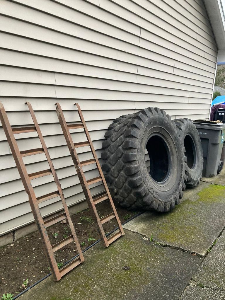 Free 2 large tractor tires