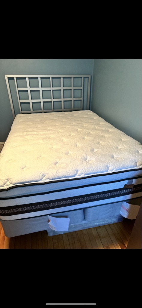 Free Queen bed frame and headboard