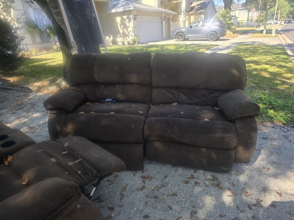 Free Brown Coaches with Electric  Seat Backs and Leg rest.