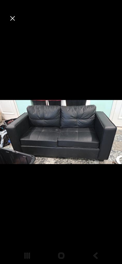 Free Leather love seat couch