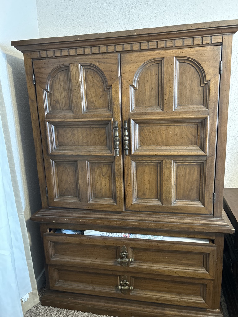 Free Vintage wooden Cabinets + headboard