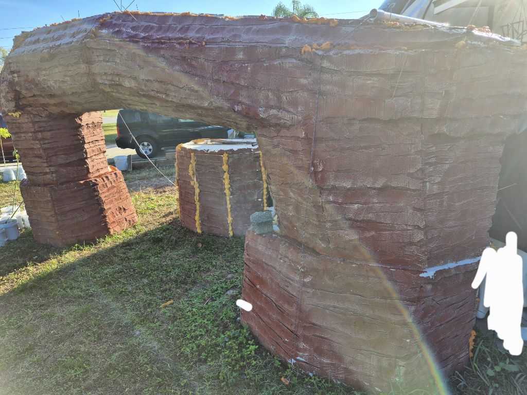 Free Halloween prop canyon made out of Styrofoam