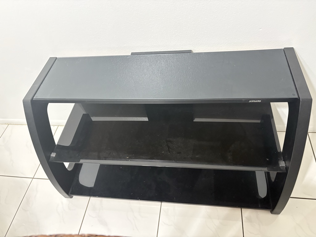 Free 42 inch Flat Panel High Gloss TV Stand - Black