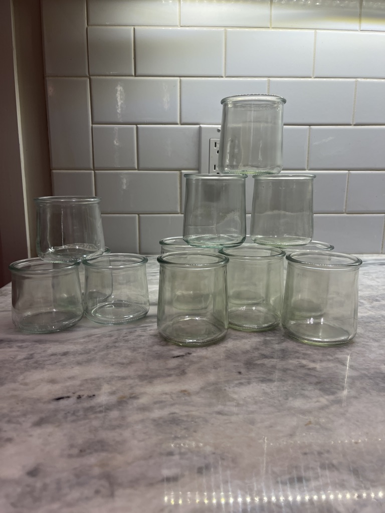 Free 13 Glass Yogurt Pots