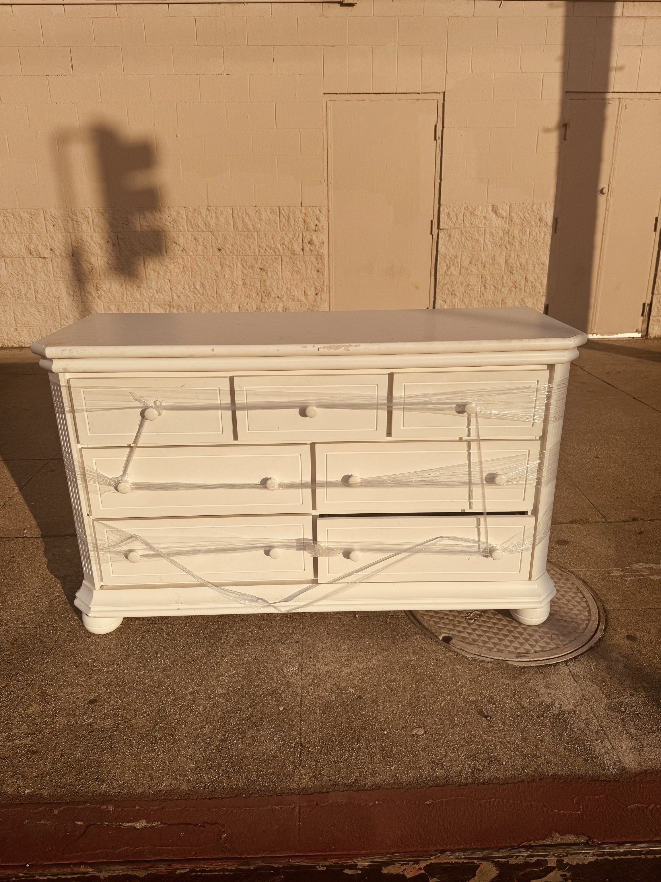 Free white solid wood dresser