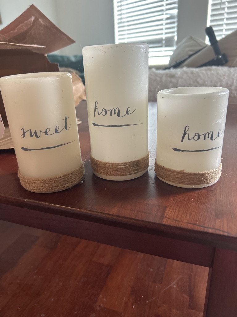 Free battery powered candle home sweet home