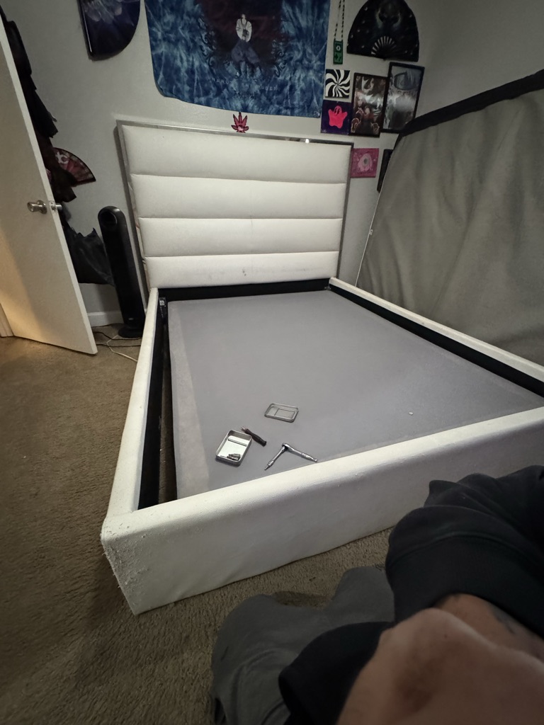 Free Queen bed/bedset  leather couch