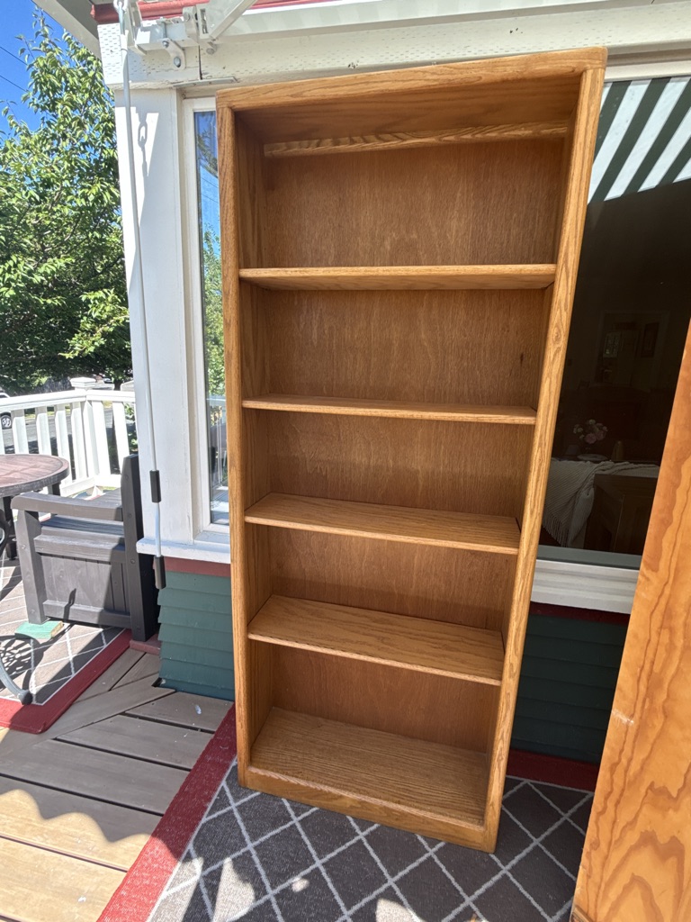Free Solid Oak Bookcase