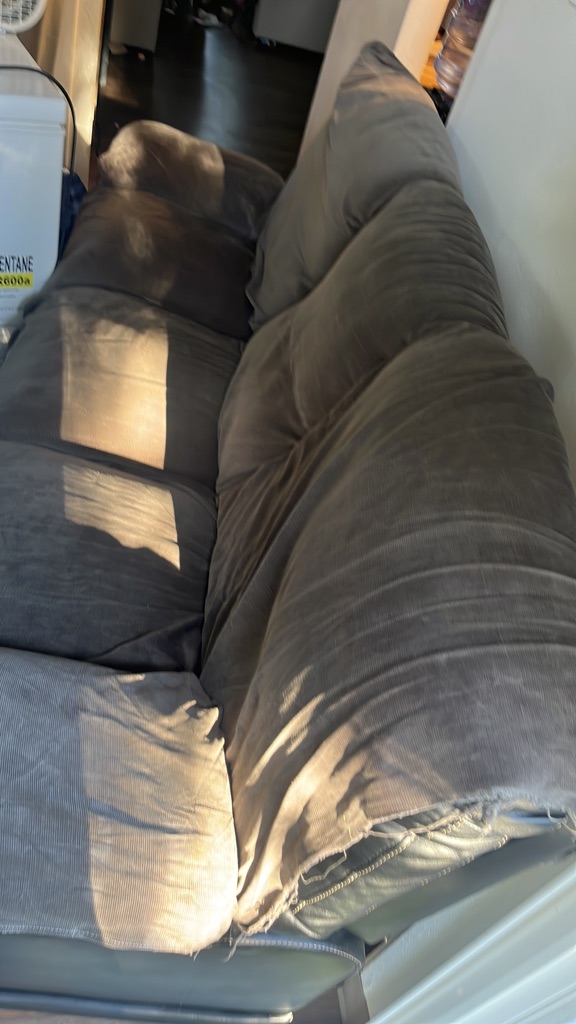 Free leather recliner brown with lights couch