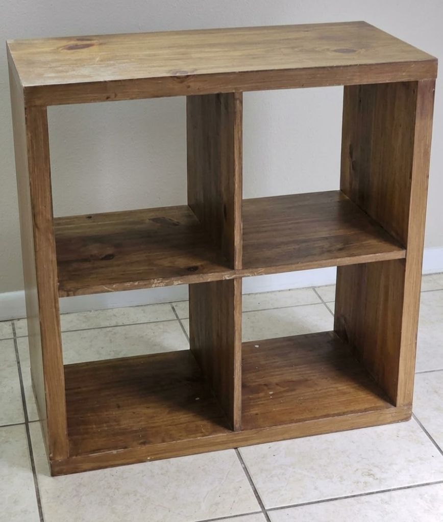 Free 4-Cube Wooden Storage Organizer / Bookshelf (Open Back)