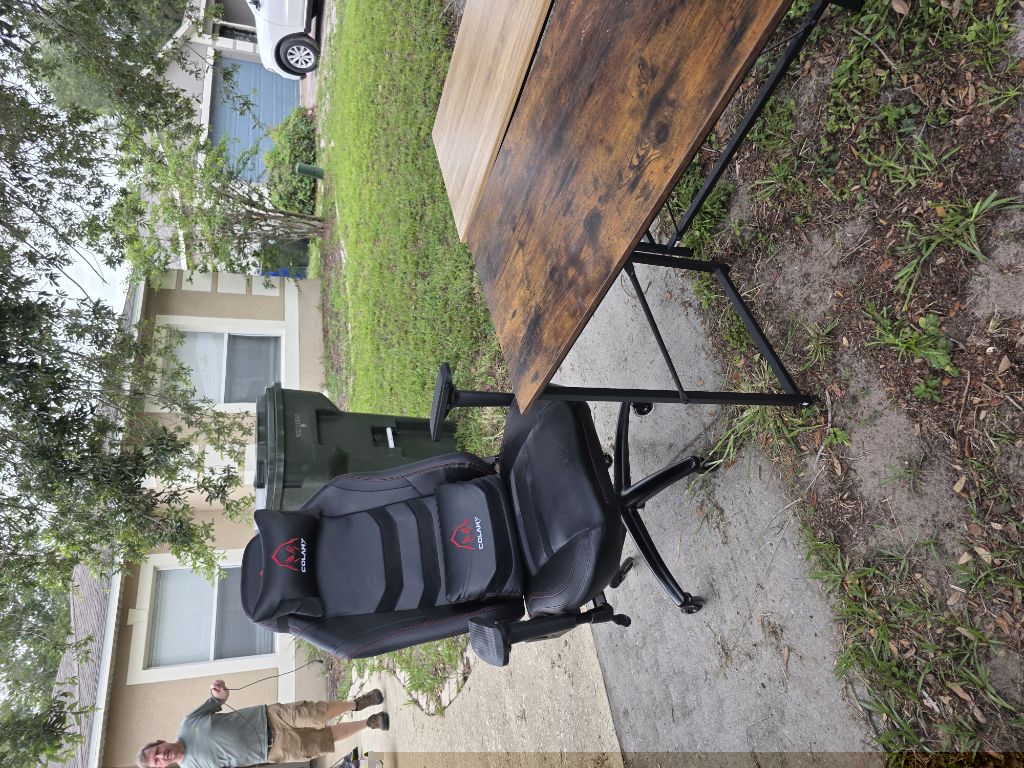 Free Big and tall Computer chair, vacuum  and roomba
