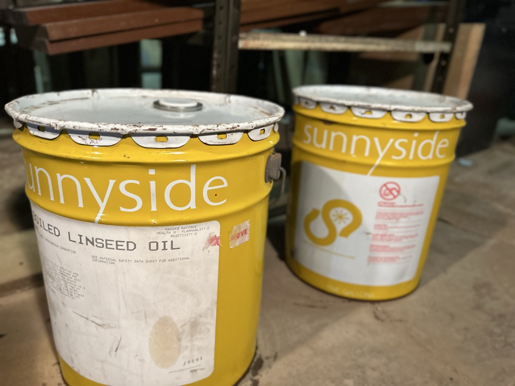 Free Two 5 Gallon Cans of Boiled Linseed O