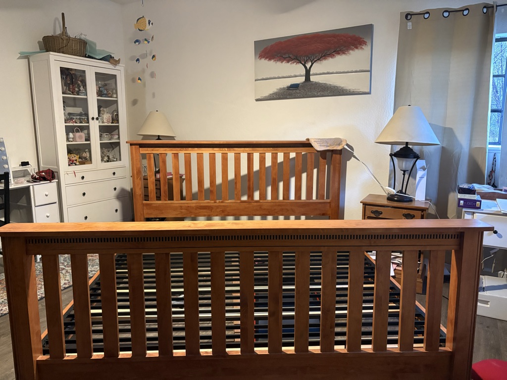 Free KING BED FRAME and nightstands