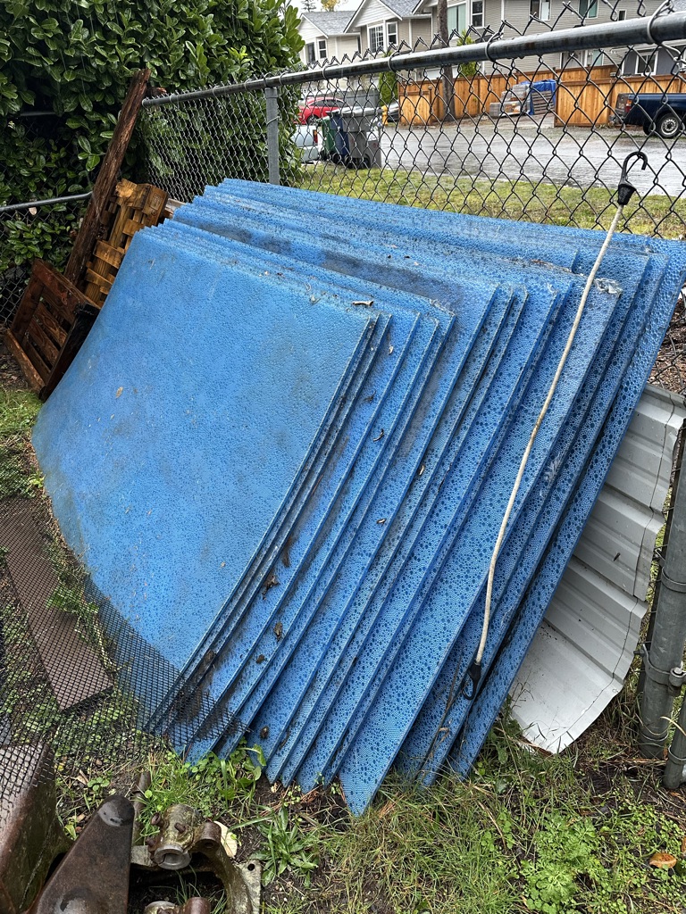 Free LARGE heavy duty blue bus stop panels