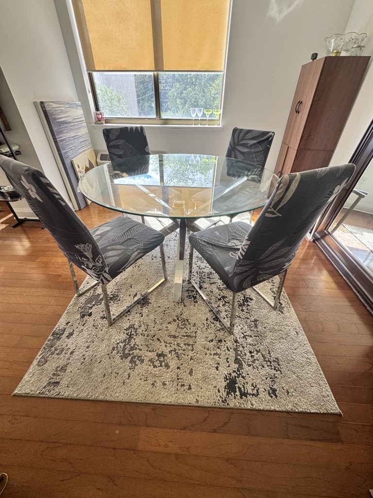 Free Glass top dining table