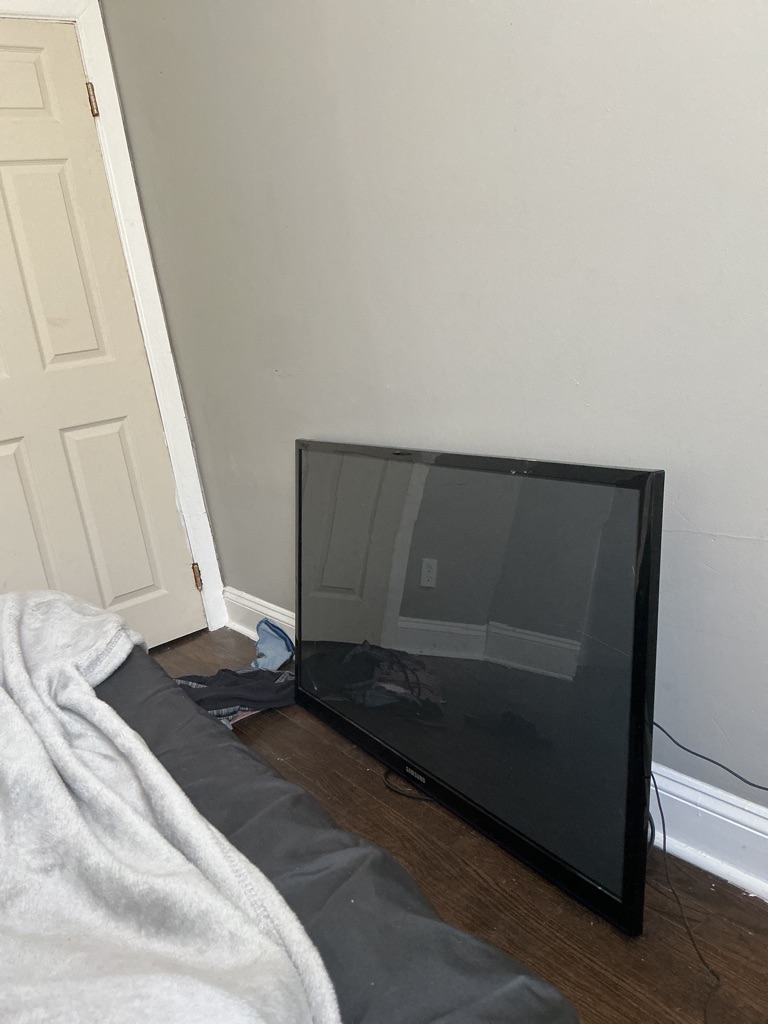 Free 65 inch tv my dad broke it moving it in the lights still work so ik someone can fix it