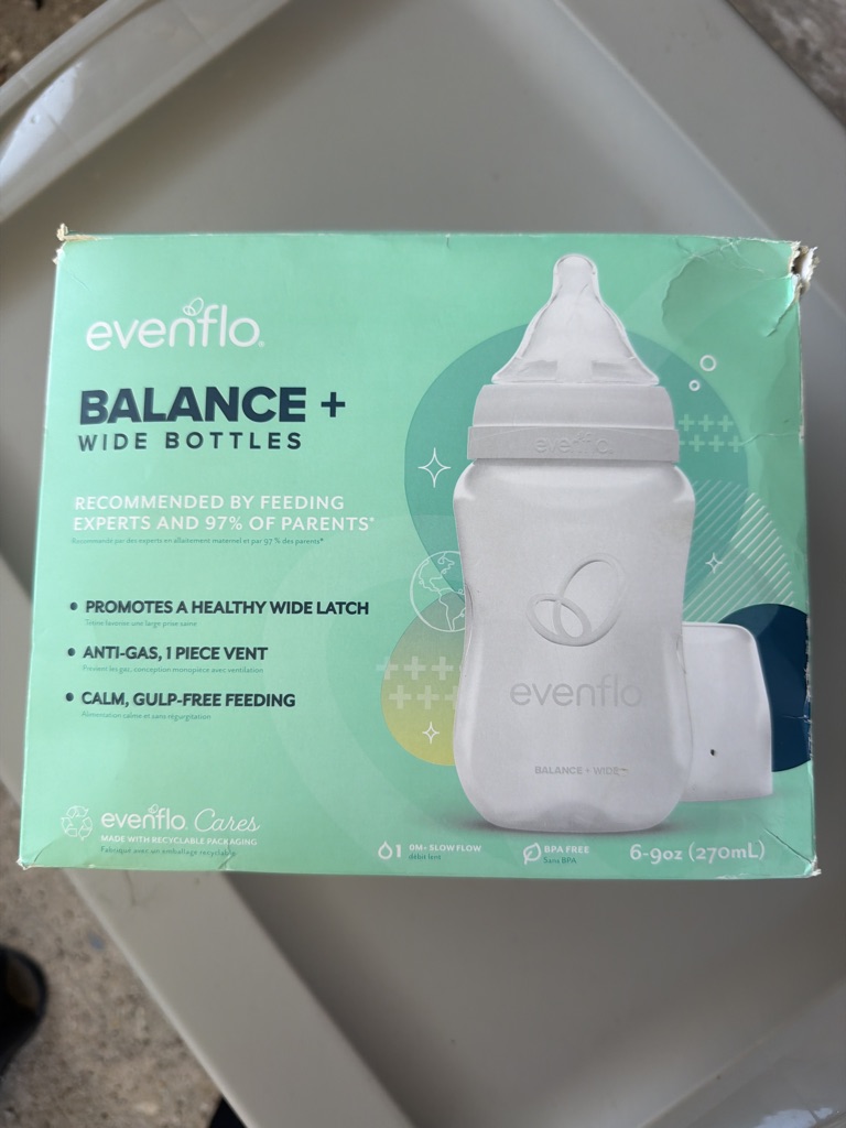 Free Baby bottle Evenflo balance and wide bottle