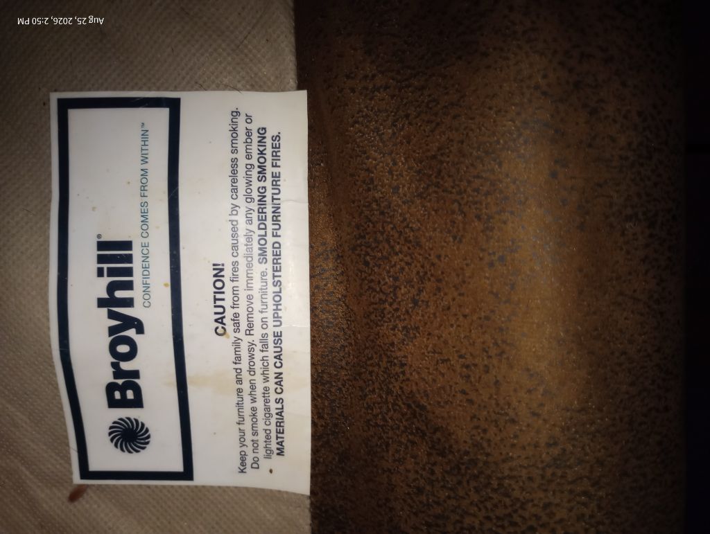 Free (2) Broyhill sitting chairs with ottomans