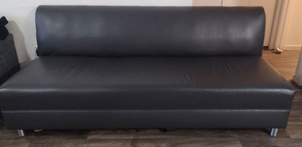 Free Grey leather couch and chair