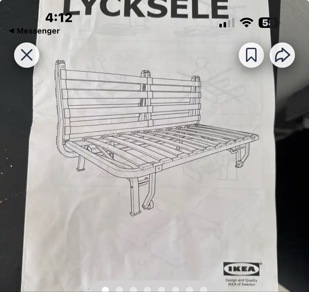Free bed, futon   , shelves