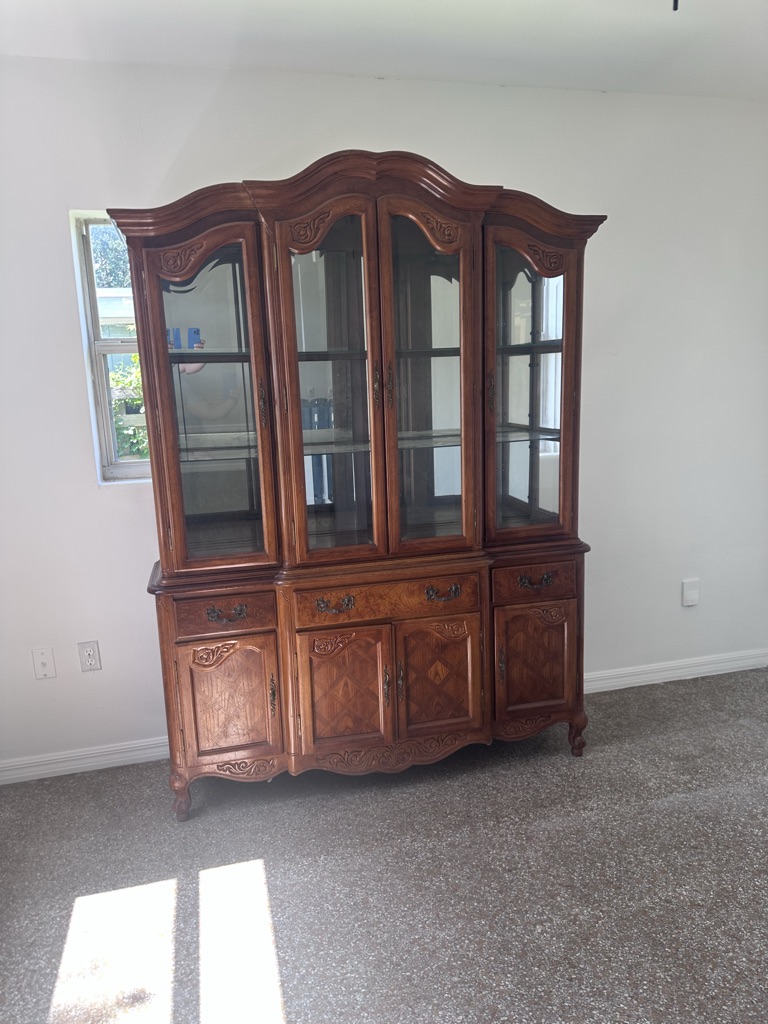 Free Solid Wood Display Cabinet
