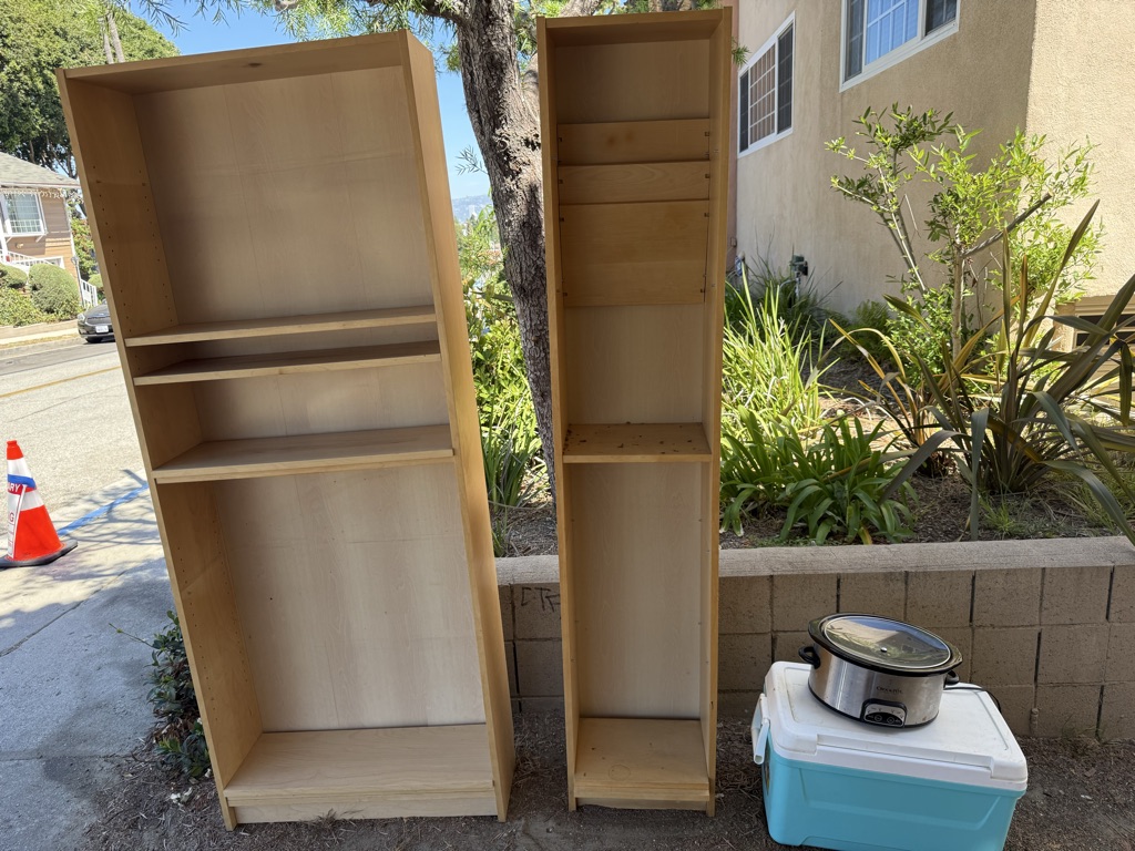 Free IKEA shelves, crock pot, cooler