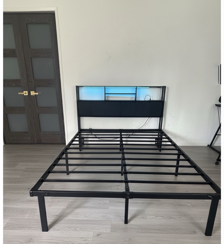 Free Full size bed frame LED charging port