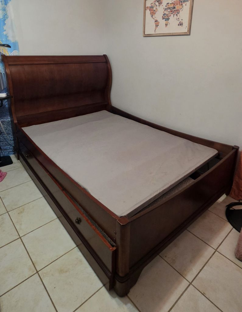 Free Sleigh bed frame with drawer TLC