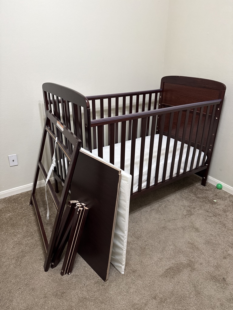 Free Crib with changing table atttached