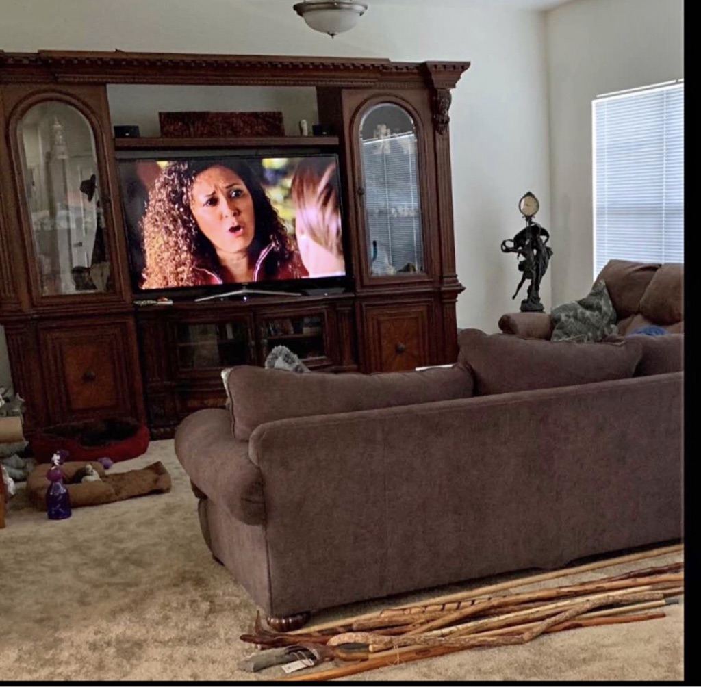 FREE CHERRY OAK ENTERTAINMENT CENTER