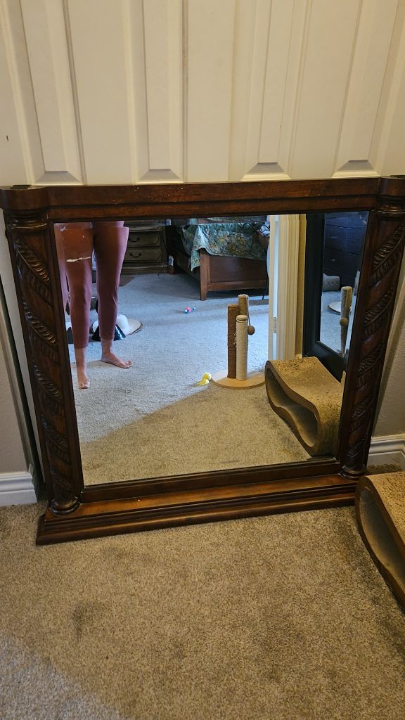 Free mirror for dresser