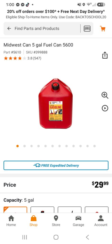 Free Diesel. 5 gallons