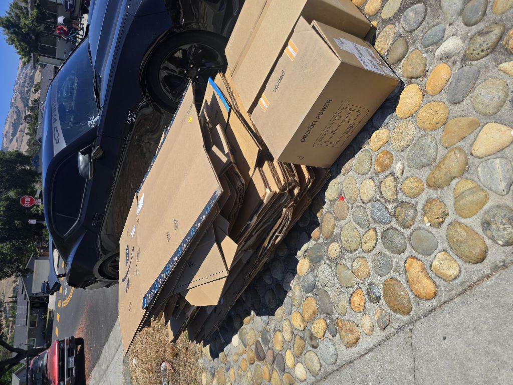 Free cardboard (perfect for mulch layering)
