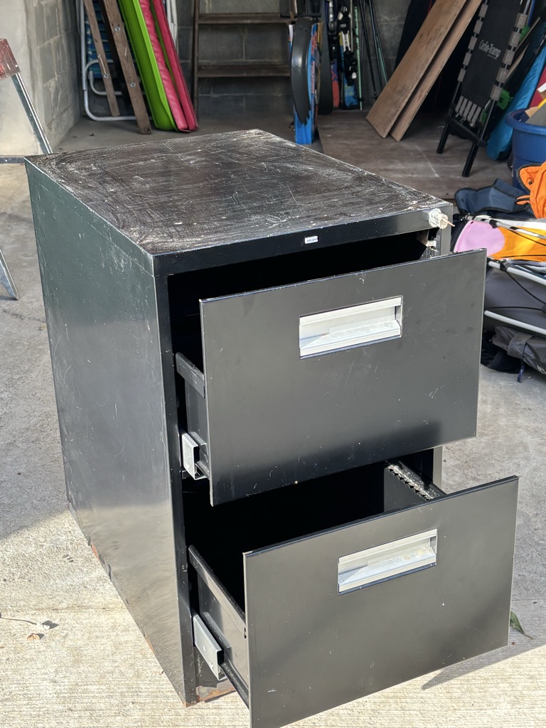 Free 2 drawer file cabinet with lock and key